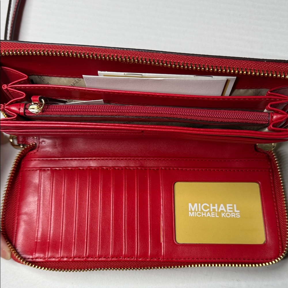 Michael Kors Cherry Red Wristlet Clutch - Picture 2 of 4
